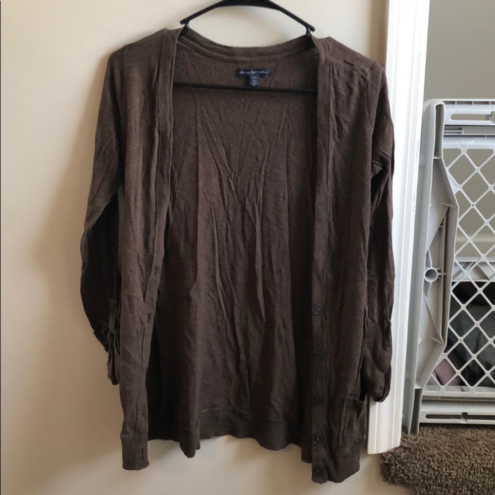 Brown AE cardigan
